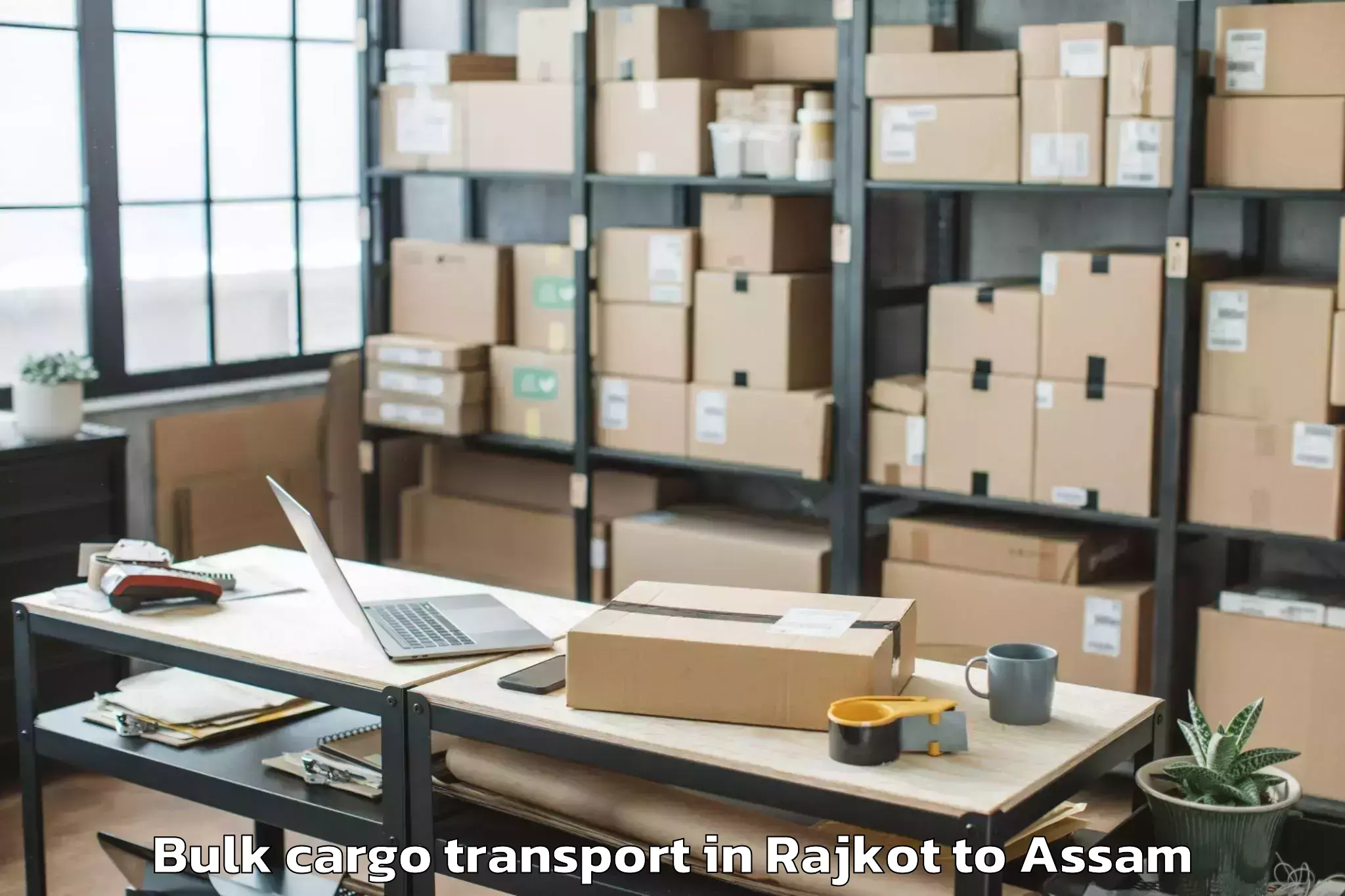 Hassle-Free Rajkot to Agomani Bulk Cargo Transport